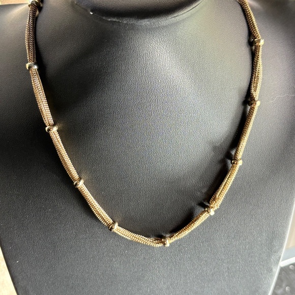 Vintage Ann Klein Gold Strands Chains with Gold Stations Necklace - Picture 1 of 8